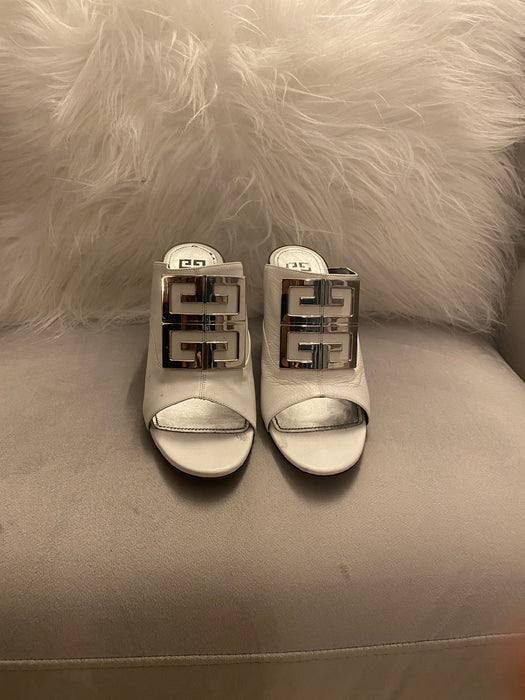 Givenchy Paris white mule shoes