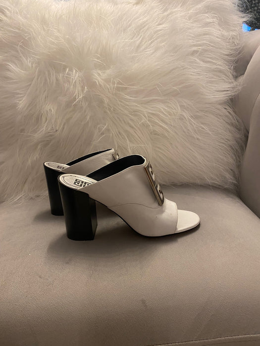 Givenchy Paris white mule shoes