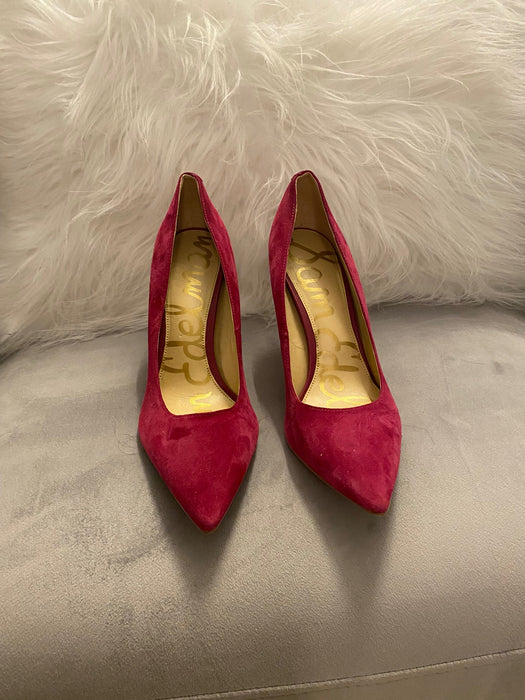 Sam Edelman pink suede heels