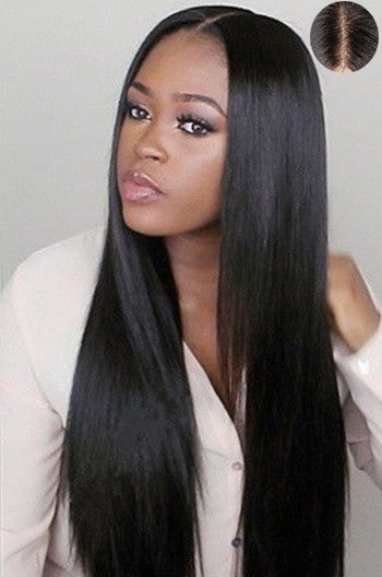 Straight is a strait silky pre plucked